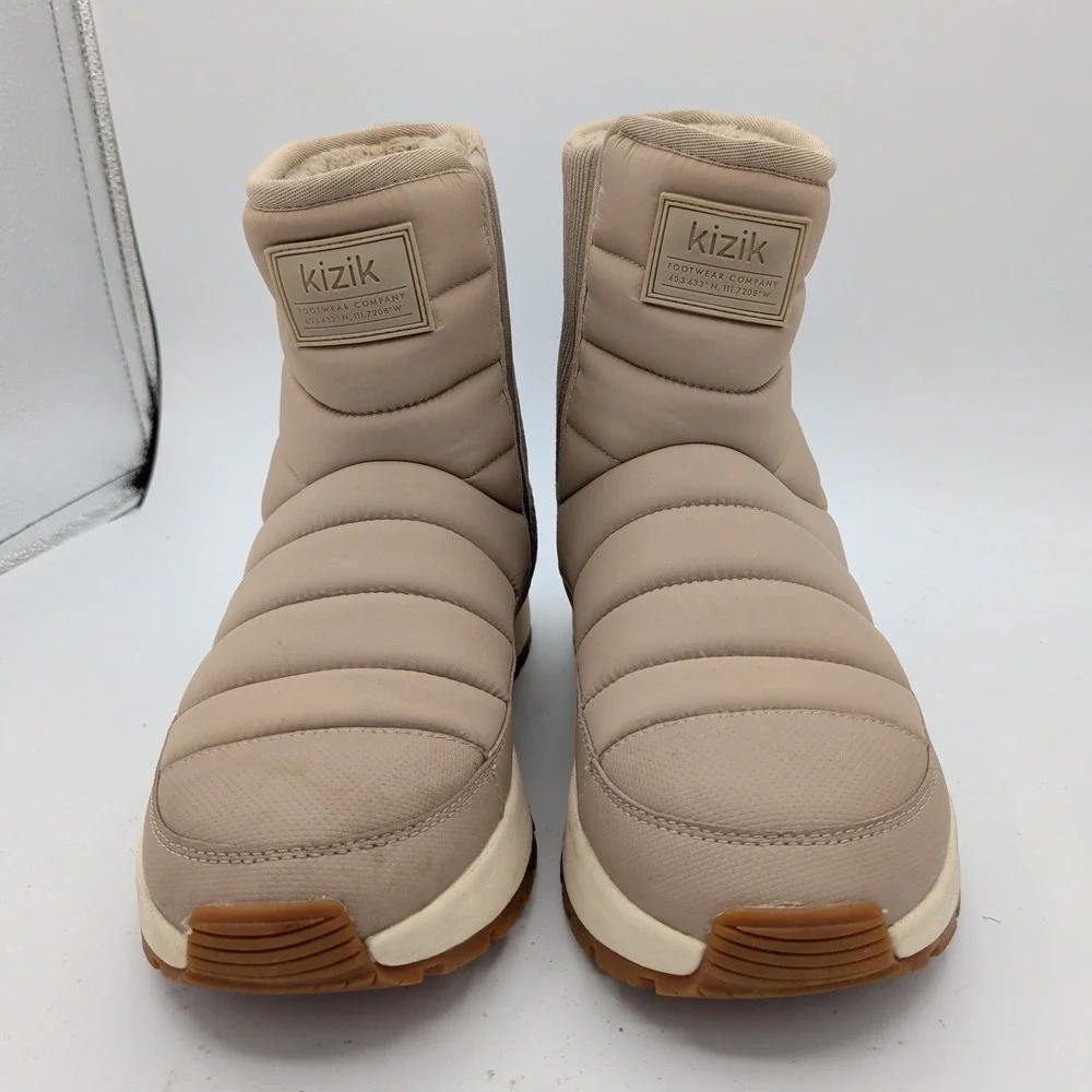 Kizik Juno Mid Doe Skin Hands Free Puffer Boot Women 10 Men 8.5 DJUNDS17-1D Slip